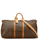 ルイ ヴィトン モノグラム キーポル バンドリエール 60 ボストンバッグ ショルダーバッグ 2WAY M41412 ブラウン PVC レザー レディース LOUIS VUITTON 【中古】